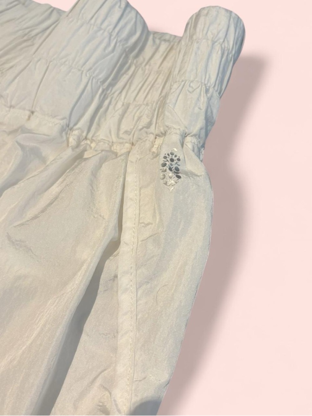 Free People movement White High-Rise Ruched Athletic Shorts - Picture 4 of 6